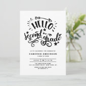 hallo tweede graad | Afstuderen van de eerste graa Kaart (Staand voorkant)