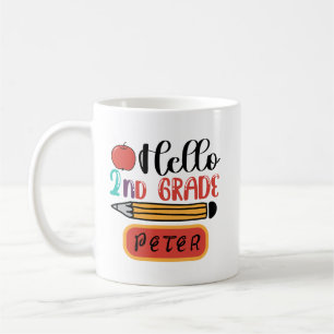 hallo tweede graad gepersonaliseerd Terug naar sch Koffiemok