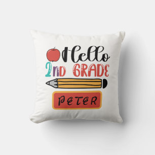 hallo tweede graad gepersonaliseerd Terug naar sch Kussen