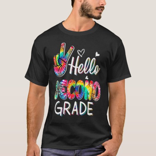 hallo tweede graad kleurstof kleurstof luopard gra t-shirt (Voorkant)
