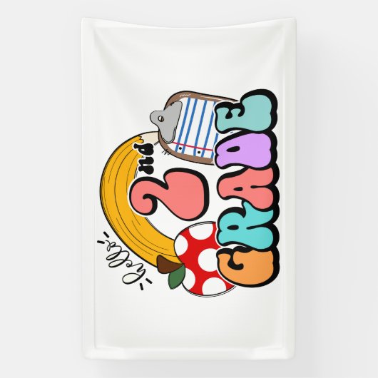 hallo tweede graad spandoek (Verticaal)