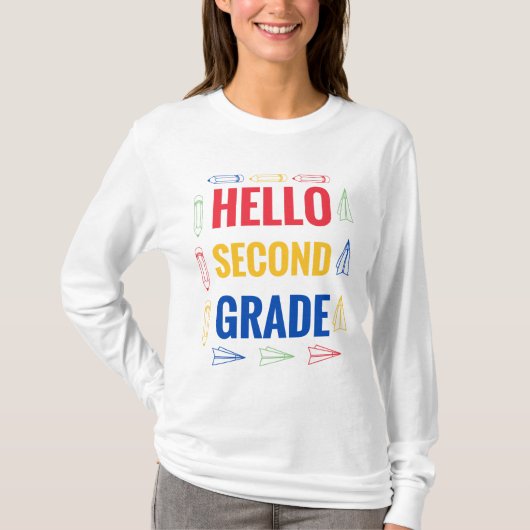 hallo tweede graad t-shirt (Voorkant)