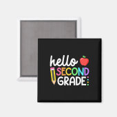 hallo Tweede graad Team 2e graad Terug naar School Magneet (Voorkant / Achterkant)
