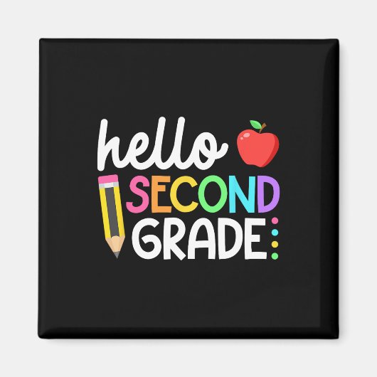 hallo Tweede graad Team 2e graad Terug naar School Magneet (Voorkant)