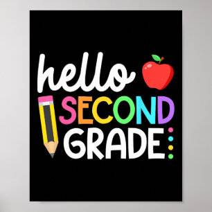 hallo Tweede graad Team 2e graad Terug naar School Poster