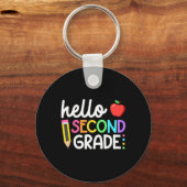 hallo Tweede graad Team 2e graad Terug naar School Sleutelhanger (Voorkant)