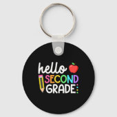 hallo Tweede graad Team 2e graad Terug naar School Sleutelhanger (Achterkant)