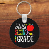 hallo Tweede graad Team 2e graad Terug naar School Sleutelhanger (Voorkant)