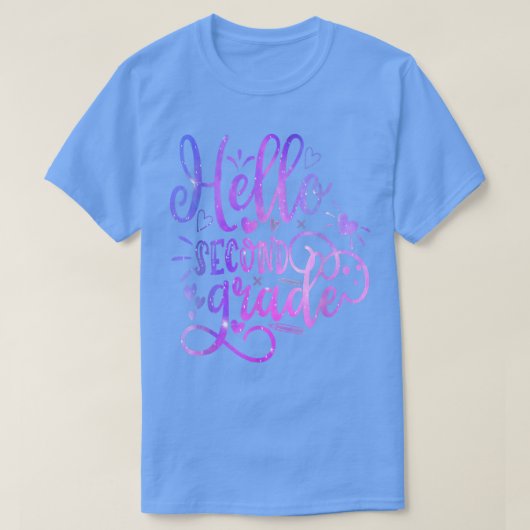 hallo Tweede graad Team 2e graad Terug naar School T-shirt (Design voorkant)