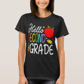 hallo Tweede graad Team 2e graad Terug naar School T-shirt (Voorkant)