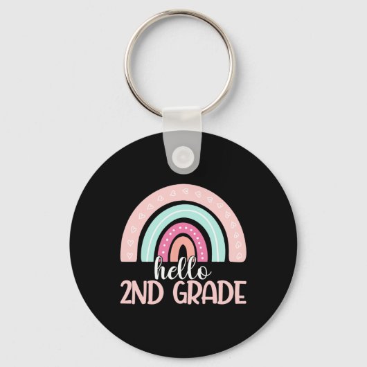 hallo tweede graad terug naar school tweede graad sleutelhanger (Voorkant)