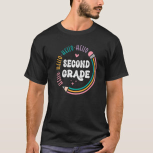 hallo tweede graad terug naar school tweede graad t-shirt