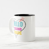 hallo tweede graad tweekleurige koffiemok (Voorkant links)