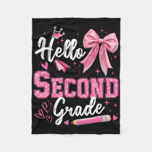 Hallo Tweede Klas 2e Klas Terug naar School Leraar Fleece Deken
