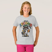 Hallo Tweede Klas Coquette Strik Lerares Meisje T-shirt (Voorkant volledig)
