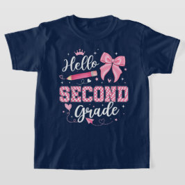Hallo Tweede Klas Coquette Strik Lerares Meisje T-shirt