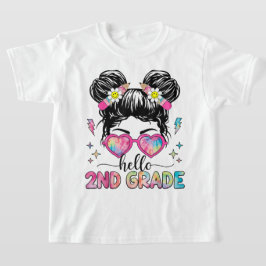 Hallo Tweede Klas Coquette Strik Lerares Meisje T-shirt