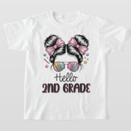 Hallo Tweede Klas Coquette Strik Lerares Meisje T-shirt