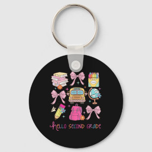 Hallo Tweede Klas Eerste Dag Van School Coquette T Sleutelhanger
