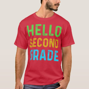 hallo tweede klas Funny 2e klas terug naar school T-shirt