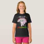 hallo tweede klas lerarenteam unicorn back t-shirt (Voorkant volledig)