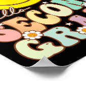 Hallo tweede klas leuk glimlach gezicht 2e klas te poster (Hoek)