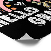 hallo tweede klas regenboog terug naar schoolthee poster (Hoek)