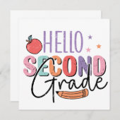 Hallo Tweede klas Terug naar School (Voorkant / Achterkant)