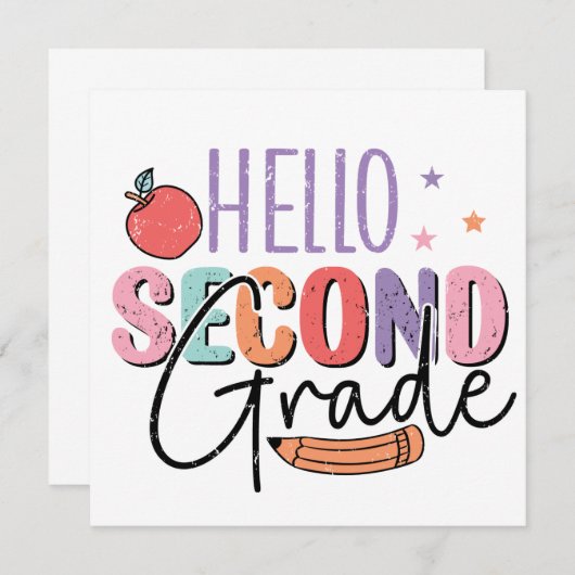 Hallo Tweede klas Terug naar School (Voorkant / Achterkant)