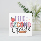 Hallo Tweede klas Terug naar School (Staand voorkant)