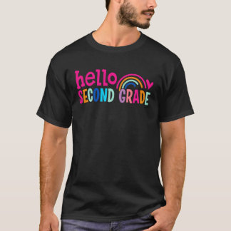 Hallo Tweede Klas Terug naar School 2e Klas Leraar T-shirt