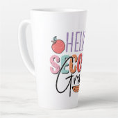 Hallo Tweede klas Terug naar School Latte Mok (Linkerhoek)