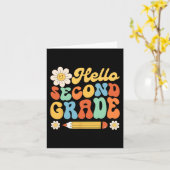 Hallo tweede klas terug naar school leraren Kind Kaart (Gele Bloem)