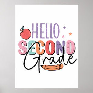 Hallo Tweede klas Terug naar School Poster