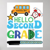 Hallo Tweede klas Terug naar School Poster (Voorkant)