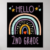 hallo tweede klas tweede eerste schooldag T Poster (Voorkant)