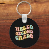 Hallo Tweede klas voor docenten en studenten Sleutelhanger (Voorkant)