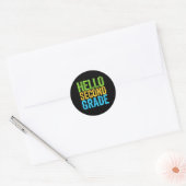 hallo tweede klas weer naar school ronde sticker (Envelop)