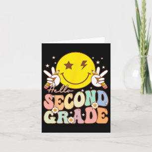 Hallo Tweedegraads Fun Smile Face 2de Graad Byck T Kaart