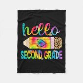 Hallo Tweedegraads potlood Dye Terug naar school 2 Fleece Deken (Voorkant)