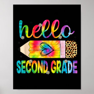 Hallo Tweedegraads potlood Dye Terug naar school 2 Poster