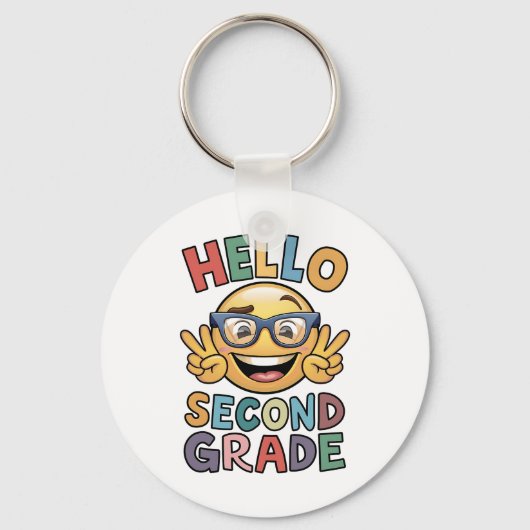 Hallo tweedeklas leraar 2e klas terug school sleutelhanger (Voorkant)