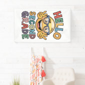 Hallo tweedeklas leraar 2e klas terug school spandoek (Insitu)