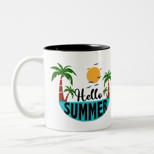 hallo tweekleurige koffiemok (Links)