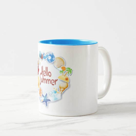 hallo tweekleurige koffiemok (Voorkant rechts)