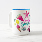 hallo tweekleurige koffiemok (Voorkant links)