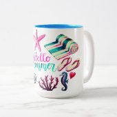 hallo tweekleurige koffiemok (Voorkant rechts)