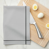 Hallo Tweetalig Zwart&grijs Hola-Hola Theedoek (Quarter Fold)