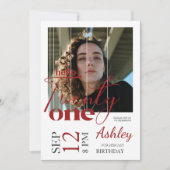 Hallo Twenty One Modern Afbeelding 21e verjaardag Kaart (Voorkant)