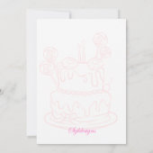 Hallo twintig eenvoudige en moderne verjaardagsuit kaart (Achterkant)